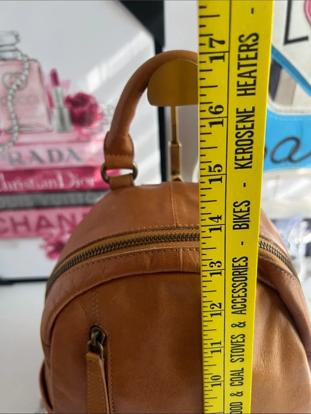 C&C California Brown Leather Backpack